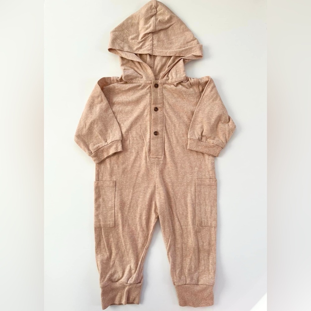 Little Rowe Hooded Baby Jumpsuit